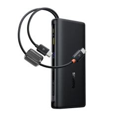 Powerbank Baseus EnerFill FC41 20000mAh 100W з цифровим дисплеєм і вбудованим подвійним кабелем USB-C Black (6942521201822)