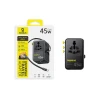 Адаптер подорожній Baseus PicoGo AG11 45W 6в1 зі згортуваним кабелем USB-C Black (6942521203475)