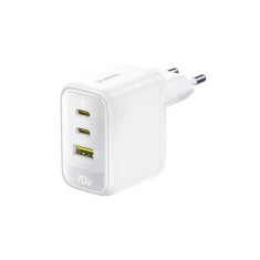Мережевий зарядний пристрій Baseus EnerFill FE22 70W 2 x USB-C + USB-A White (6942521209705)
