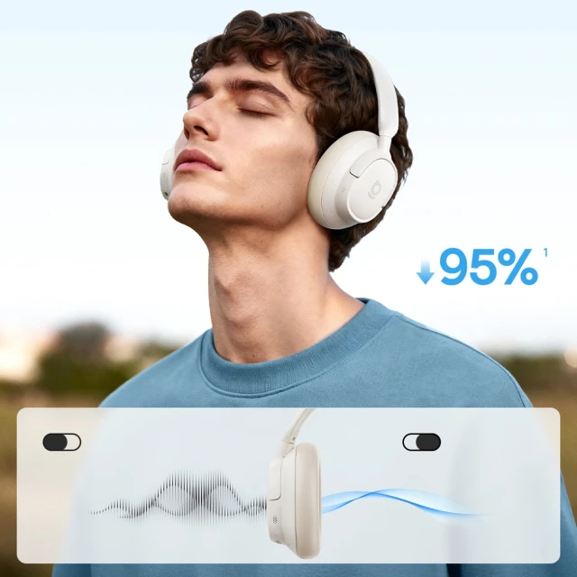 Навушники Baseus Bass BH1 NC Lite накладні бездротові з ANC White (6942521211470)