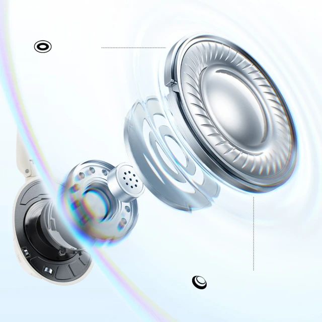 Навушники Baseus Bass BH1 NC Lite накладні бездротові з ANC White (6942521211470)