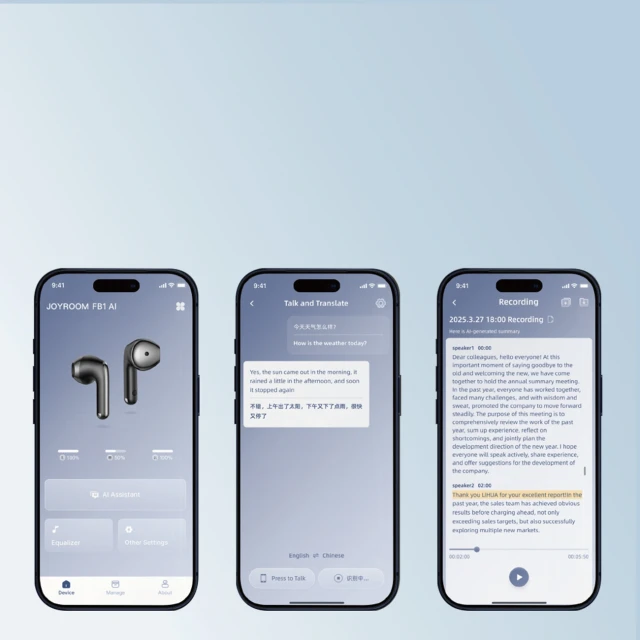 Навушники бездротові Joyroom JR-FB1 Funpods Bluetooth 6.0 TWS з функціями AI White (6942712400461)
