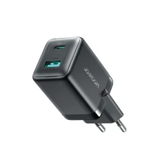Мережева зарядка Joyroom JR-TG8 GaN 45W USB-C + USB-A Black (6942712400577)