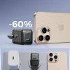 Мережева зарядка Joyroom JR-TG8 GaN 45W USB-C + USB-A Black (6942712400577)