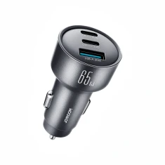 Автомобільна зарядка Joyroom JR-CCN19 65W 2x USB-C + USB-A Grey (6942712402007)