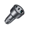 Автомобільна зарядка Joyroom JR-CCN19 65W 2x USB-C + USB-A Grey (6942712402007)