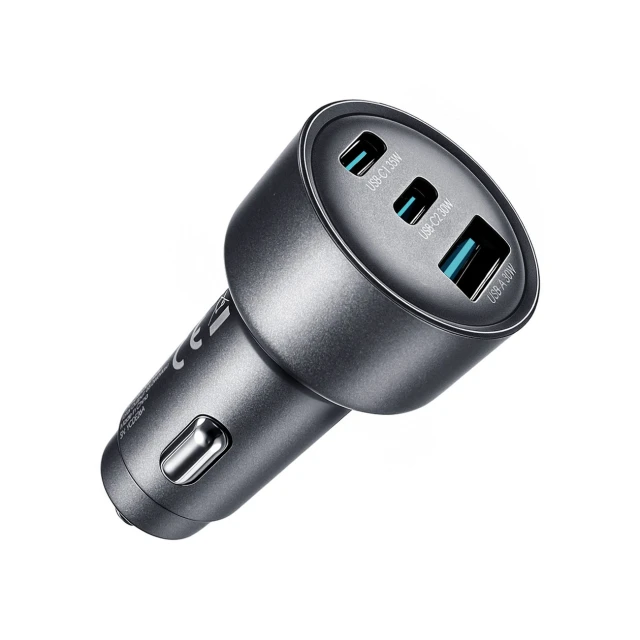 Автомобільна зарядка Joyroom JR-CCN19 65W 2x USB-C + USB-A Grey (6942712402007)