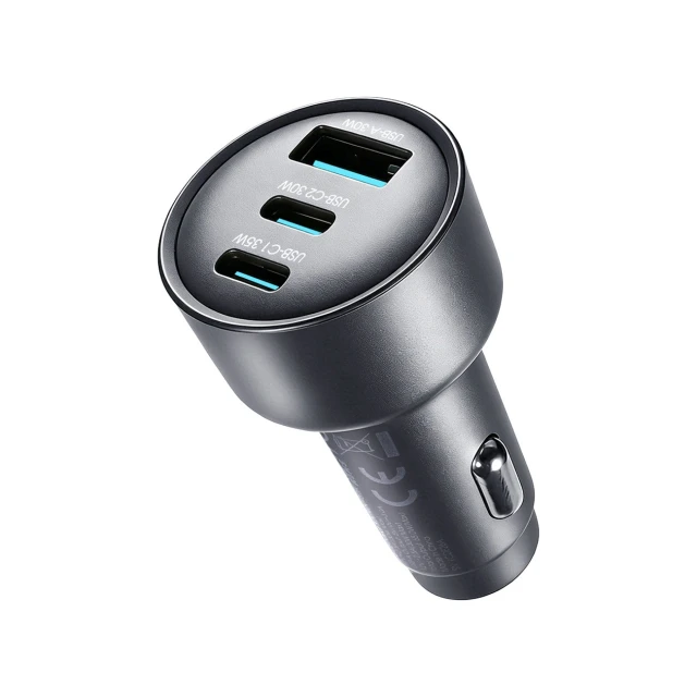 Автомобільна зарядка Joyroom JR-CCN19 65W 2x USB-C + USB-A Grey (6942712402007)