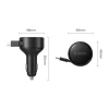 Зарядка автомобільна Orico FC-60-2C 60W USB-C 65 cm Black (6942886200362)