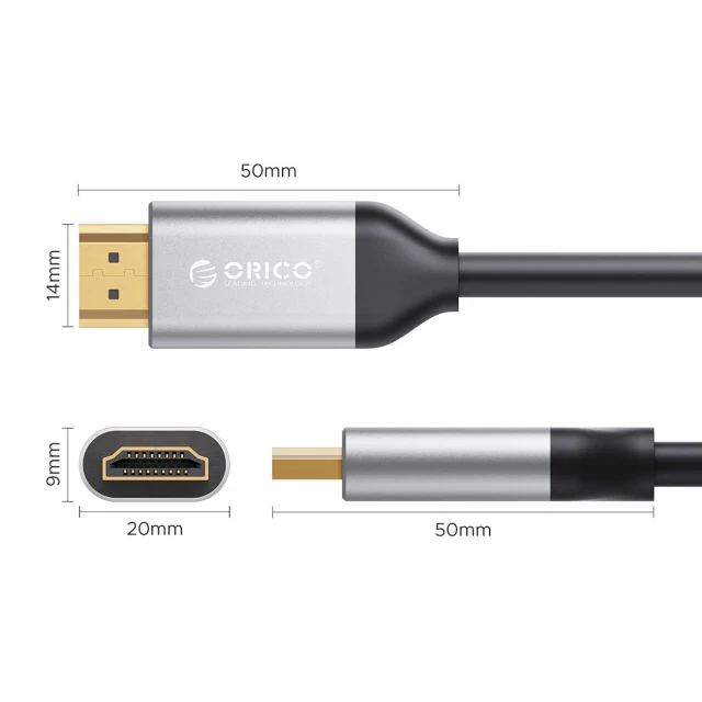 Кабель HDMI Orico H4Y1 HDMI 2.0 4K 60 Hz 1 м Black (6942886200782)