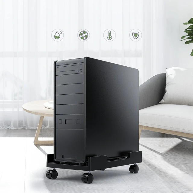 Підставка для комп'ютера Orico CPB3 на коліщатках навантаження 20 kg Black (6942886205350)