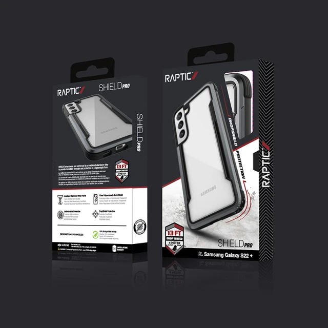 Чохол Raptic X-Doria Shield Pro для Samsung Galaxy S22 Plus 5G Black Antimicrobial (462822)