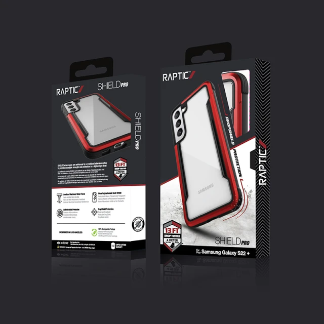 Чохол Raptic X-Doria Shield Pro для Samsung Galaxy S22 Plus 5G Red Antimicrobial (462839)