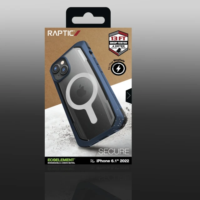 Чехол Raptic X-Doria Secure Case для iPhone 14 | 13 Blue with MagSafe (6950941493451)
