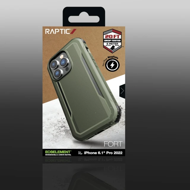 Чохол Raptic X-Doria Fort Case для iPhone 14 Pro Green with MagSafe (6950941493598)