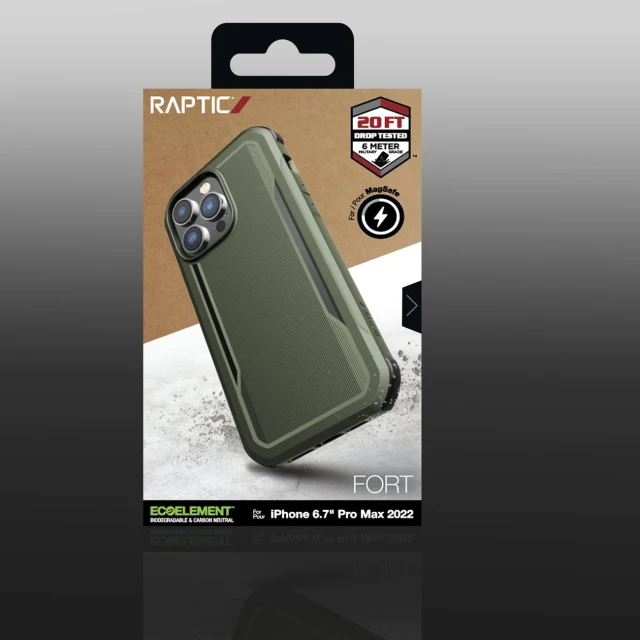 Чохол Raptic X-Doria Fort Case для iPhone 14 Pro Max Green with MagSafe (6950941493659)
