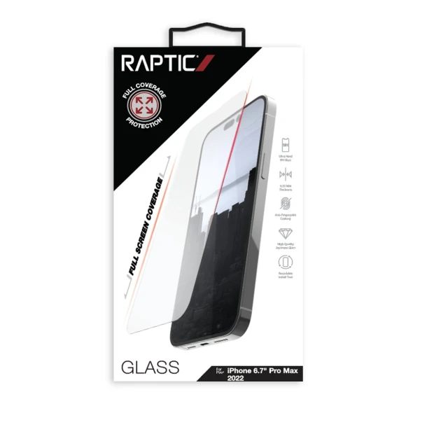 Захисне скло Raptic X-Doria Glass Full Coverage для iPhone 14 Pro Clear (6950941496377)