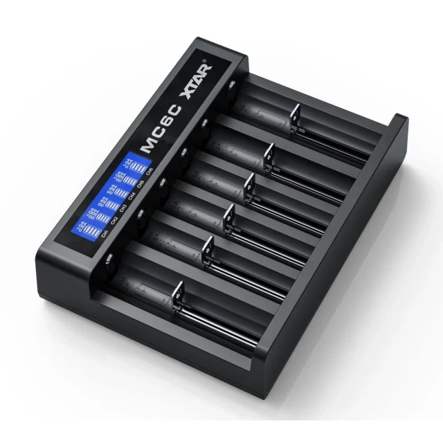 Зарядний пристрій для акумуляторів XTAR MC6C Li-Ion 18650 6 каналів (6952918301202)