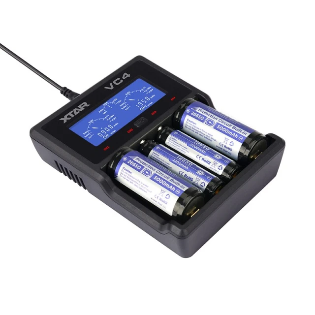 Зарядний пристрій для акумуляторів XTAR VC4 Li-Ion 1A (6952918320364)