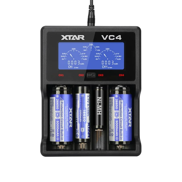 Зарядний пристрій для акумуляторів XTAR VC4 Li-Ion 1A (6952918320364)