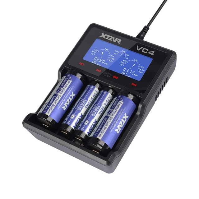Зарядний пристрій для акумуляторів XTAR VC4 Li-Ion 1A (6952918320364)