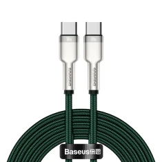 Кабель Baseus Cafule Metal USB-C to USB-C 2m Green (CATJK-D06)