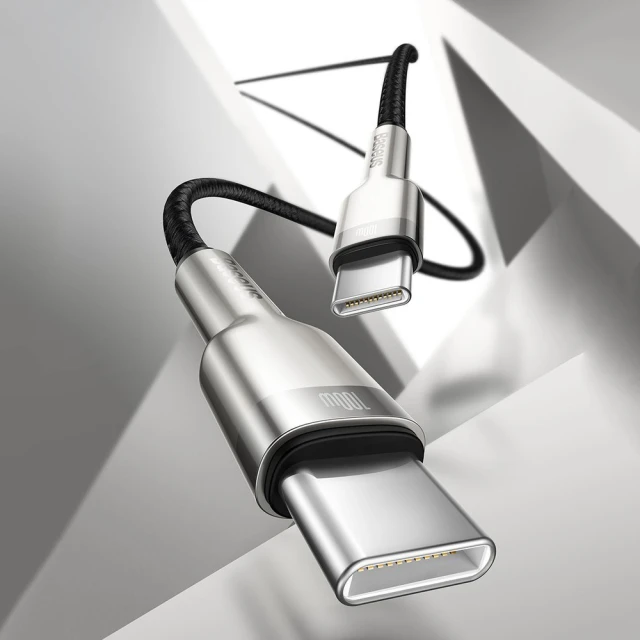 Кабель Baseus Cafule Metal USB-C to USB-C 2m Green (CATJK-D06)