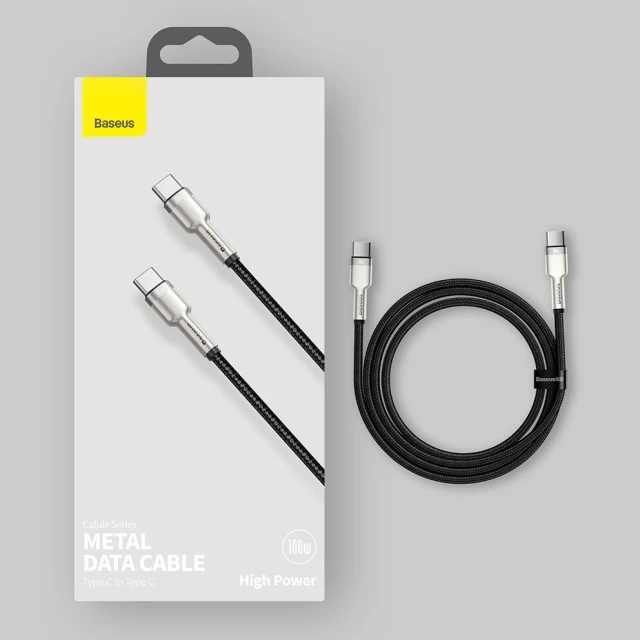 Кабель Baseus Cafule Metal USB-C to USB-C 2m Green (CATJK-D06)