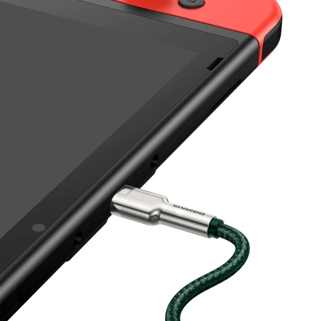 Кабель Baseus Cafule Metal USB-C to USB-C 2m Green (CATJK-D06)