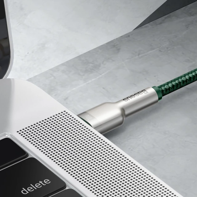 Кабель Baseus Cafule Metal USB-C to USB-C 2m Green (CATJK-D06)