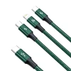 Кабель Baseus Rapid 3-in-1 USB-C to USB-C/Lightning/Micro-USB 1.5m Green (CAMLT-SC06)