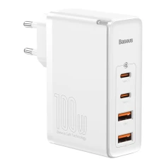 Мережевий зарядний пристрій Baseus GaN2 Pro 100W 2xUSB-C | 2xUSB-A White (CCGAN2P-L02)