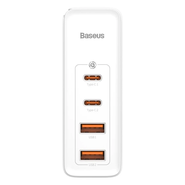 Мережевий зарядний пристрій Baseus GaN2 Pro 100W 2xUSB-C | 2xUSB-A White (CCGAN2P-L02)