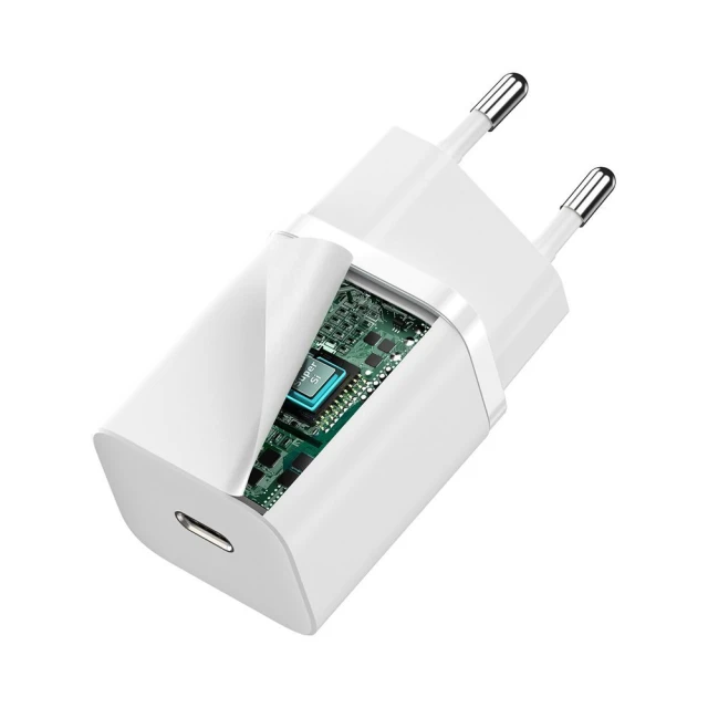 Мережевий зарядний пристрій Baseus Super Si 30W USB-C White (CCSUP-J02)
