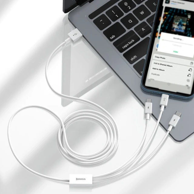 Кабель Baseus Superior 3-in-1 USB-A to USB-C/Lightning/Micro-USB 1.5m Blue (CAMLTYS-03)
