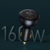 Автомобильное зарядное устройство Qualcomm Quick Charge 160W USB-A/2xUSB-C with USB-C to USB-C Cable Grey (TZCCZM-0G)