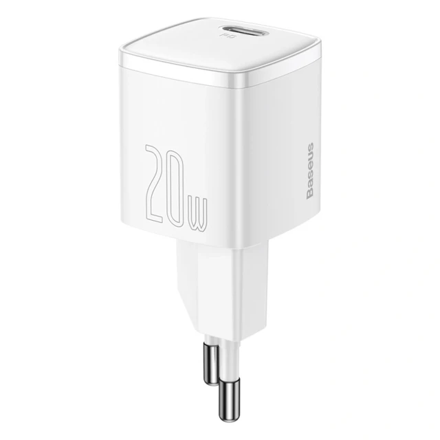 Мережевий зарядний пристрій Baseus Cube 20W PD USB-C White (6953156207165)