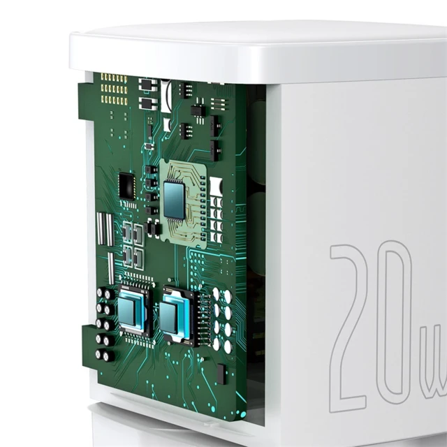 Мережевий зарядний пристрій Baseus Cube 20W PD USB-C White (6953156207165)
