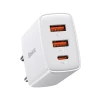 Сетевое зарядное устройство Baseus Compact QC 30W USB-C | 2xUSB-A White (CCXJ-E02)