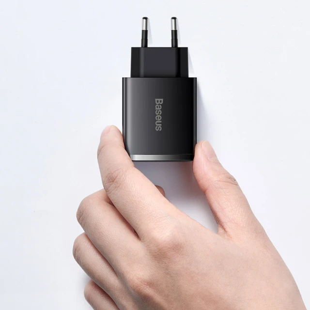 Сетевое зарядное устройство Baseus Compact QC 30W USB-C | 2xUSB-A White (CCXJ-E02)
