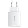 Сетевое зарядное устройство Baseus Compact QC 30W USB-C | 2xUSB-A White (CCXJ-E02)