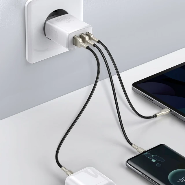 Сетевое зарядное устройство Baseus Compact QC 30W USB-C | 2xUSB-A White (CCXJ-E02)