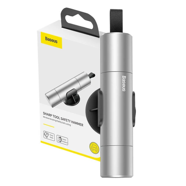 Автомобільний рятувальний молоток Baseus Sharp Tool Silver (CRSFH-0S)