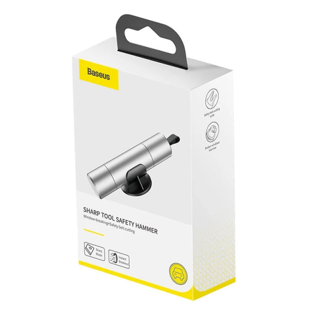 Автомобільний рятувальний молоток Baseus Sharp Tool Silver (CRSFH-0S)