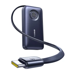 Powerbank Baseus EnerCore CR11 10000mAh 45W зі згортаємим кабелем USB-C чорний (6953156211926)
