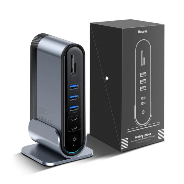 USB-хаб Baseus Multifunctional Working Station Three-Screen (CAHUB-DG0G)
