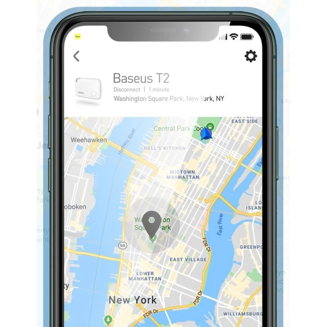 Смарт-брелок Baseus T2 Keychain Mini Wireless White (ZLFDQT2-02)