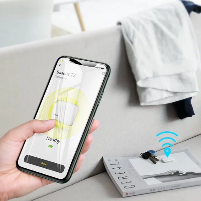 Смарт-брелок Baseus T2 Keychain Mini Wireless White (ZLFDQT2-02)