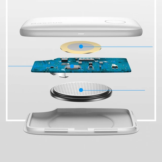 Смарт-брелок Baseus T2 Keychain Mini Wireless White (ZLFDQT2-02)
