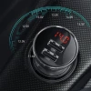 Автомобільний зарядний пристрій Baseus Digital Display 24W 2xUSB-A with USB-A to USB-C/Lightning/Micro-USB Cable Black (TZCCBX-0G)